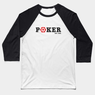 I Love Poker Baseball T-Shirt